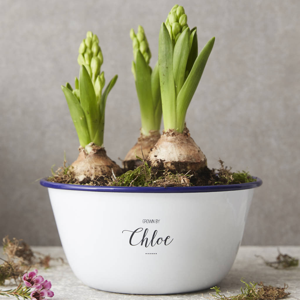 Personalised Enamel Planter