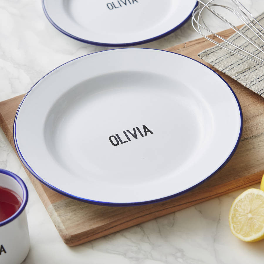 Personalised Enamel Plate