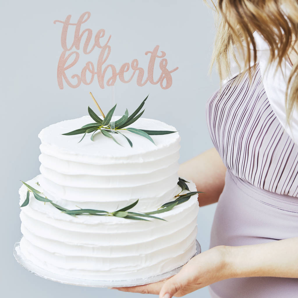 Enchanted Personalised Wedding Cake Topper