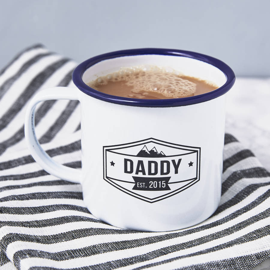 Personalised Father's Day Enamel Mug