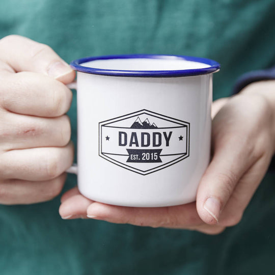Personalised Father's Day Enamel Mug