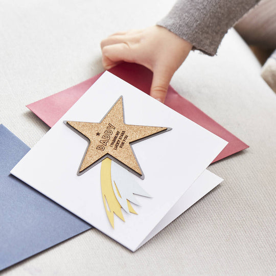 Personalised Fathers Day Shooting Star Card