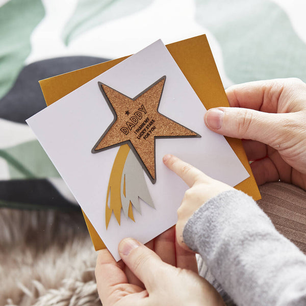 Personalised Fathers Day Shooting Star Card