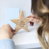 Personalised Fathers Day Wooden Star