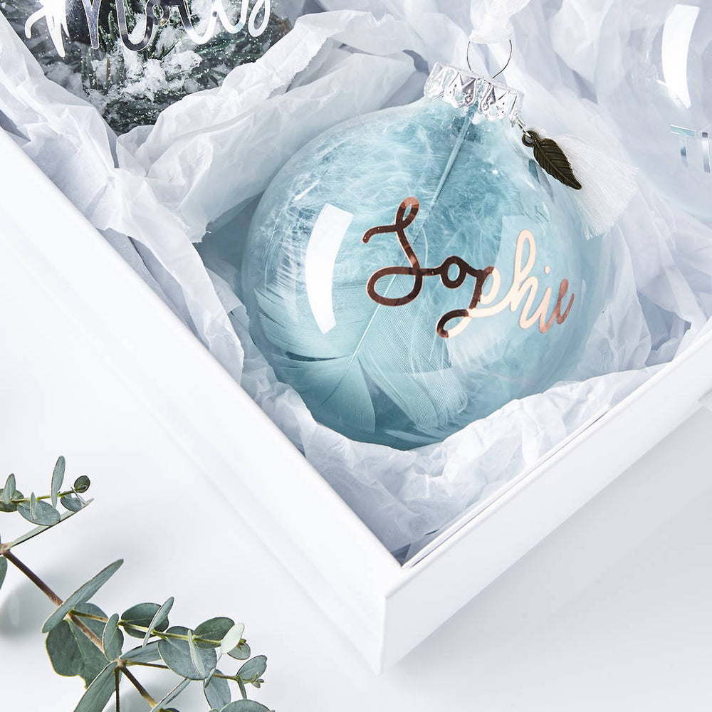 Personalised Feather Bauble