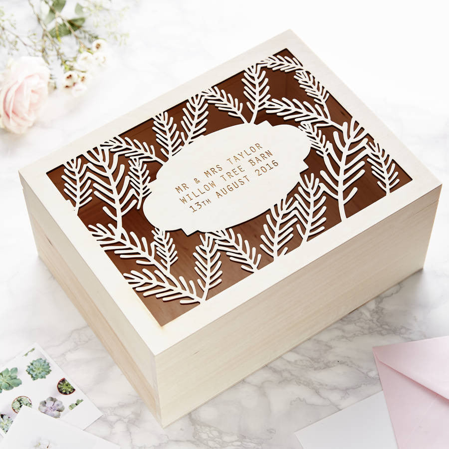 Personalised Fern Keepsake Box
