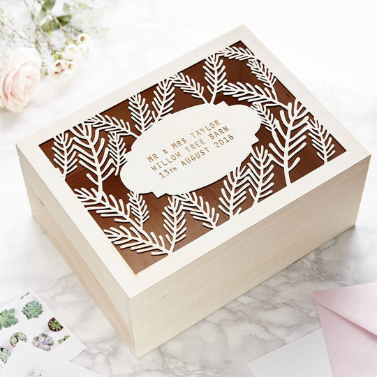 Personalised Fern Keepsake Box