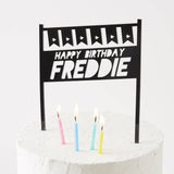 Personalised Flag Bunting Birthday Cake Topper