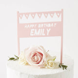 Personalised Flag Bunting Birthday Cake Topper