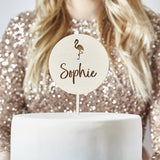 Personalised Flamingo Cake Topper