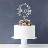 Personalised Floral Name Cake Topper
