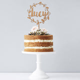 Personalised Floral Name Cake Topper