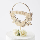 Personalised Flower Wreath Cake Topper