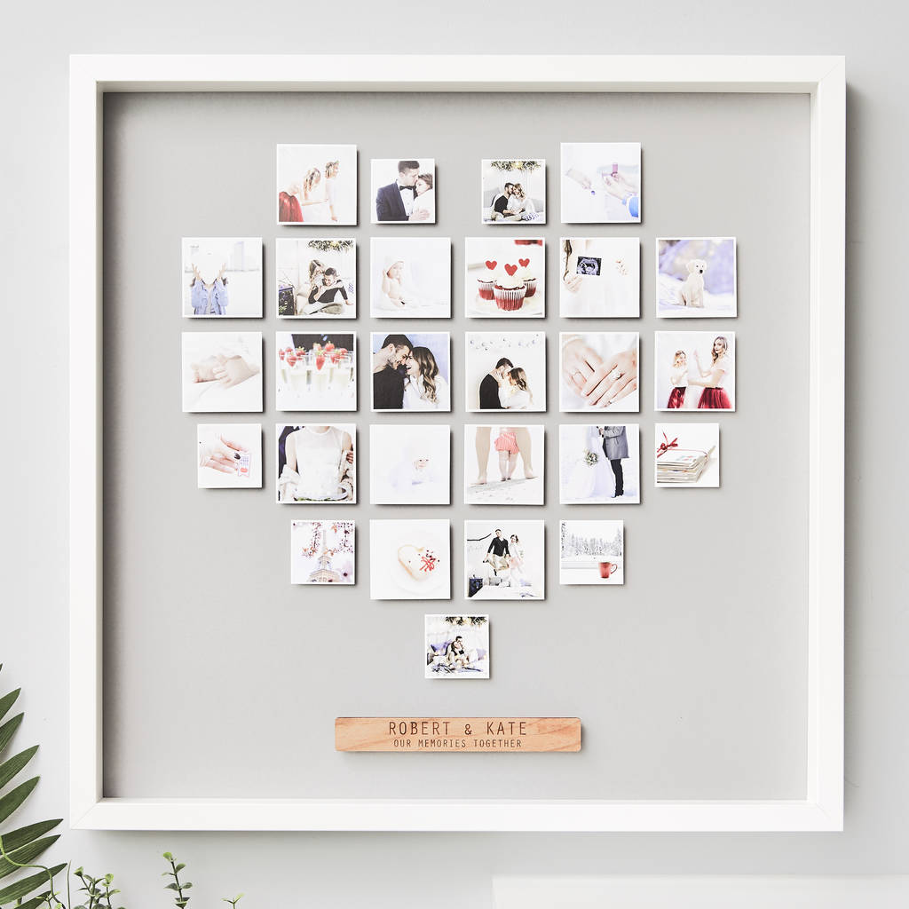 Personalised Framed Heart Photo Print