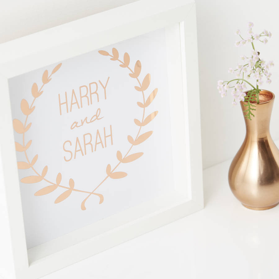 Personalised Framed Wedding Print