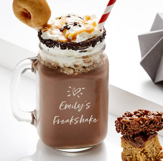 Personalised Freakshake Mason Jar