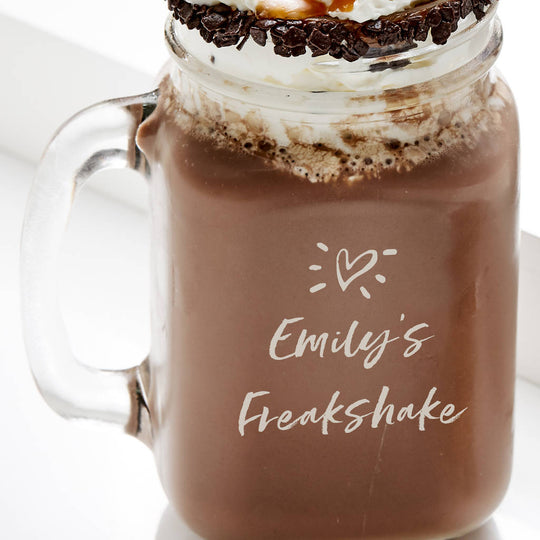 Personalised Freakshake Mason Jar