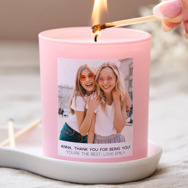 Personalised Friendship Photo Candle - Spark More Joy