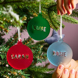 Personalised Frosted Bauble Decoration