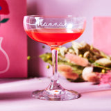 Personalised Glass Champagne Saucer