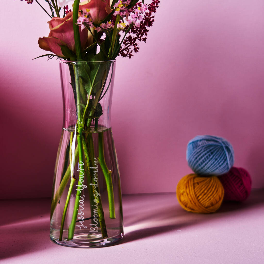 Personalised Glass Vase For Her