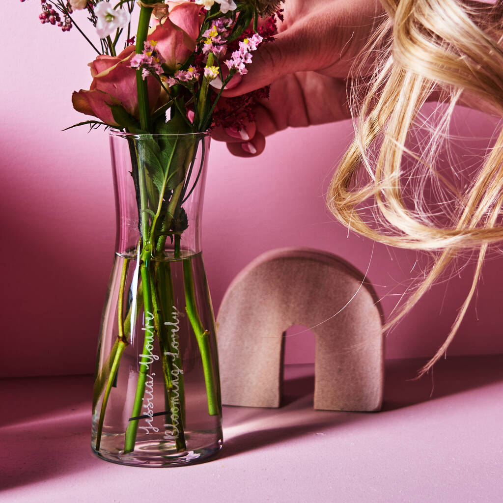 Personalised Glass Vase For Her