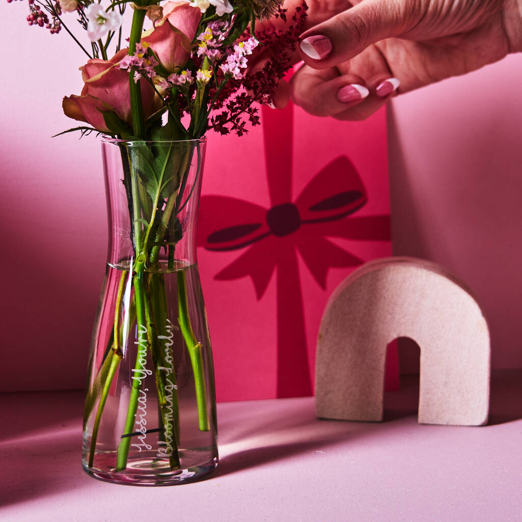 Personalised Glass Vase For Her