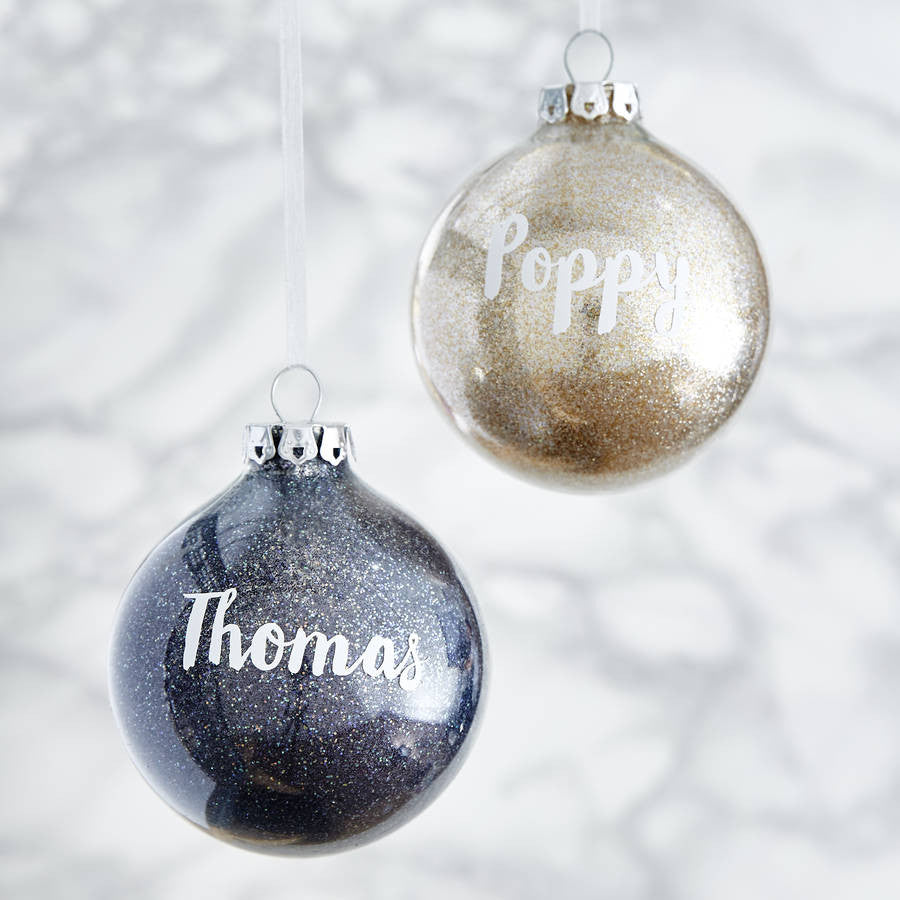 Personalised Glitter Bauble