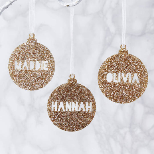 Personalised Metallic Christmas Bauble Decoration