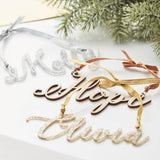 Glitter Personalised Christmas Decorations