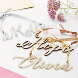 Glitter Personalised Christmas Decorations