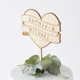 Personalised Heart Banner Cake Topper