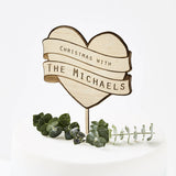 Personalised Heart Christmas Cake Topper