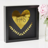 Personalised Heart Framed Couples Print