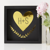 Personalised Heart Framed Couples Print
