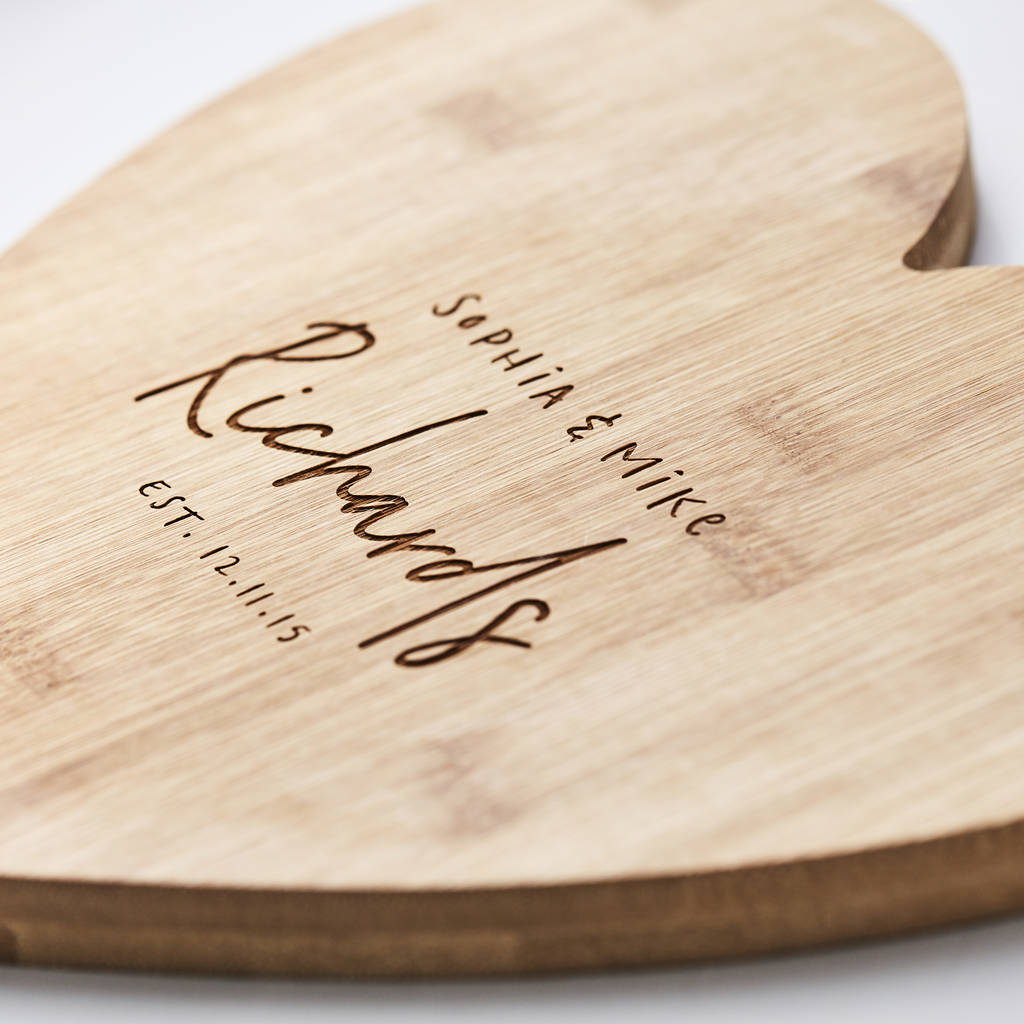 Personalised Heart Chopping Board