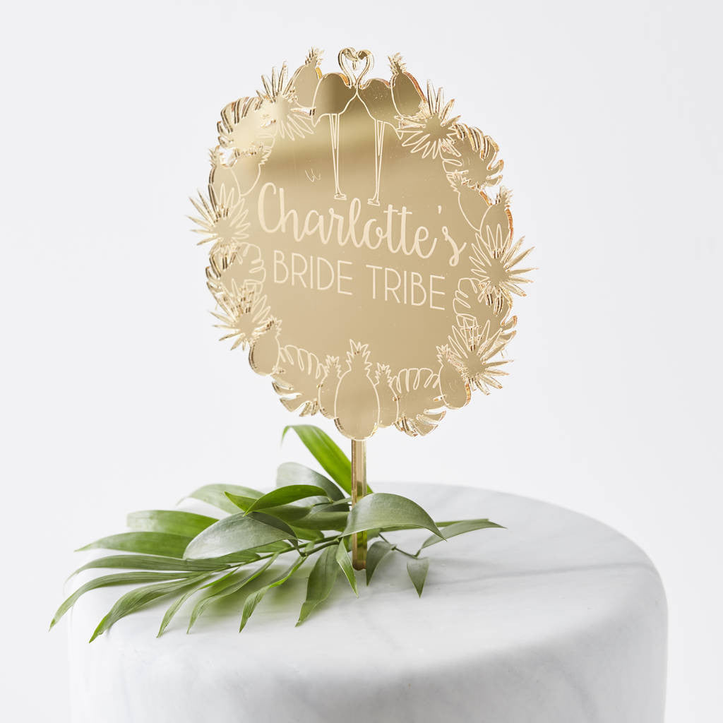 Personalised Hen Party Wreath Cake Topper