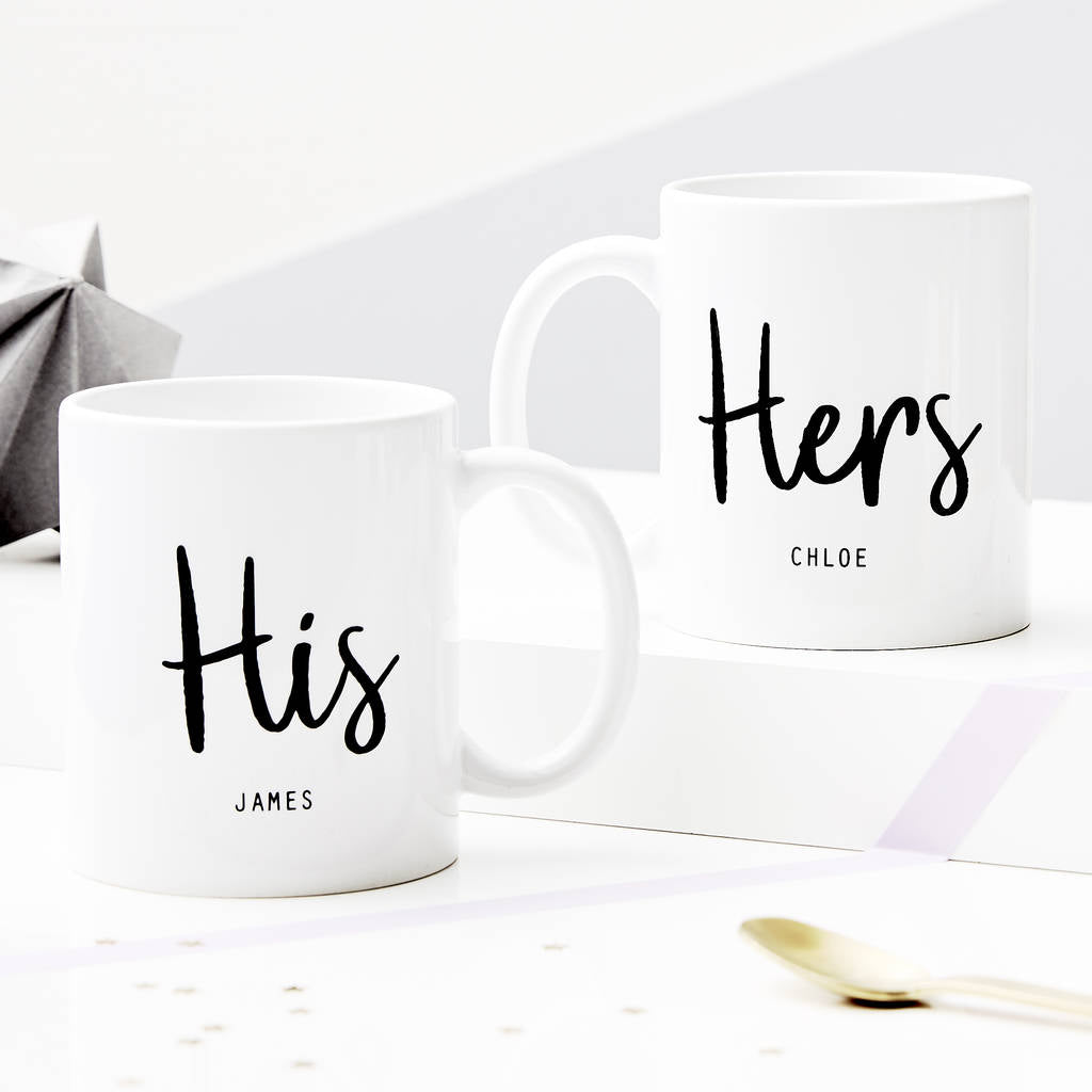 Personalised His And Hers Mugs