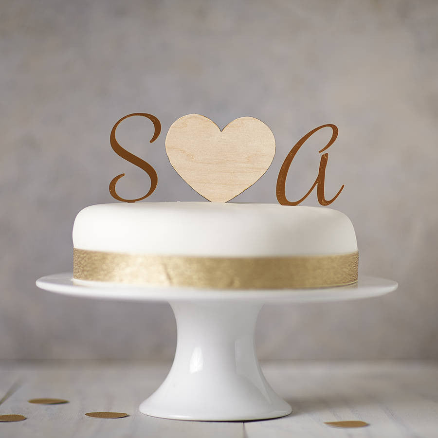 Personalised Monogram Cake Toppers