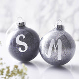 Personalised Initial Glitter Bauble