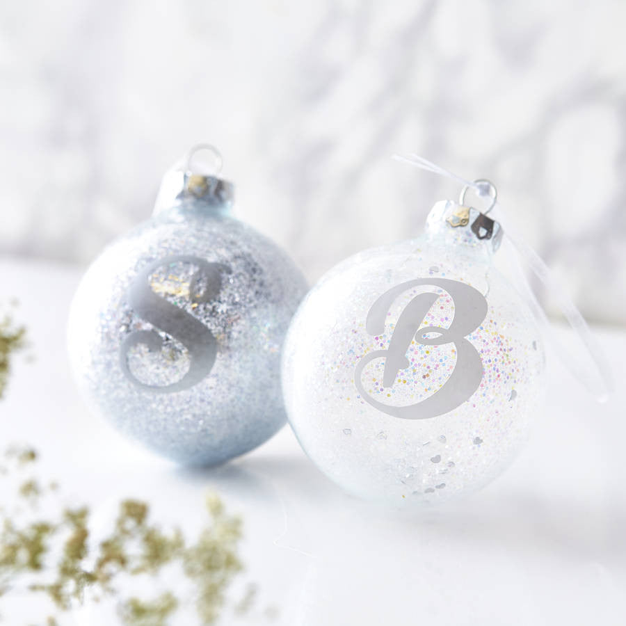 Personalised Initial Sparkle Bauble