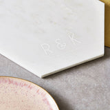 Personalised Initials Marble Serving Board