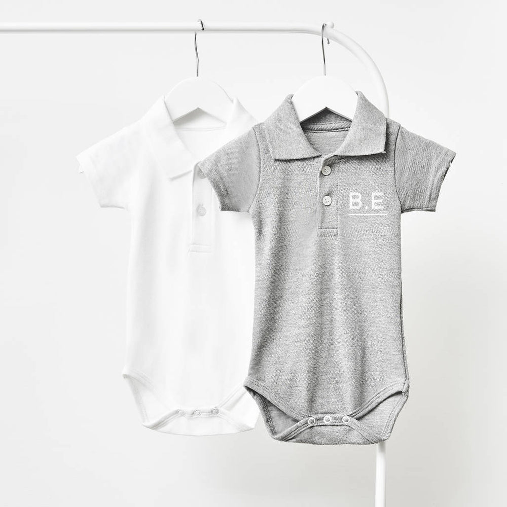 Initials Personalised Polo Babygrow