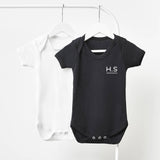 Initials Personalised Short Sleeve Babygrow