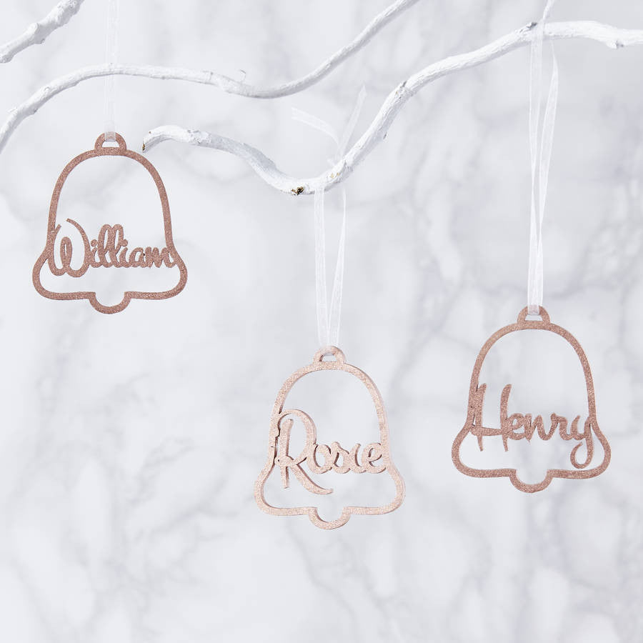 Personalised Jingle Bell Metallic Christmas Decoration