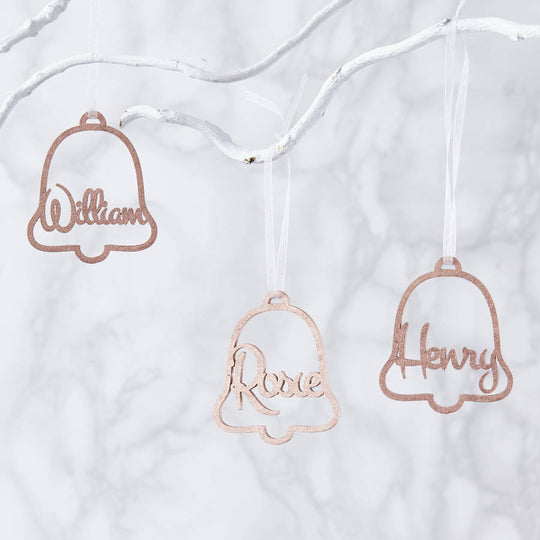 Personalised Jingle Bell Metallic Christmas Decoration