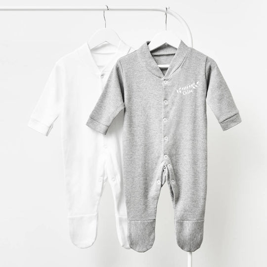 Laurel Personalised Baby Sleepsuit