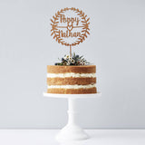 Personalised Laurel Couples Wooden Cake Topper