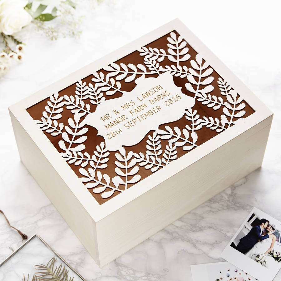 Personalised Laurel Keepsake Box