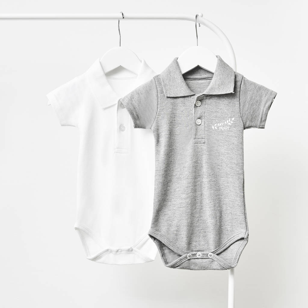 Laurel Personalised Polo Babygrow